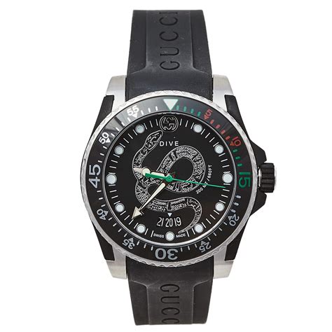 gucci ya136323|Gucci Dive Snake Stainless Steel Case Men's Quartz Watch.